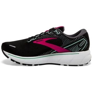 Brooks ghost 14 athletic tennis shoes black and pink size 10.